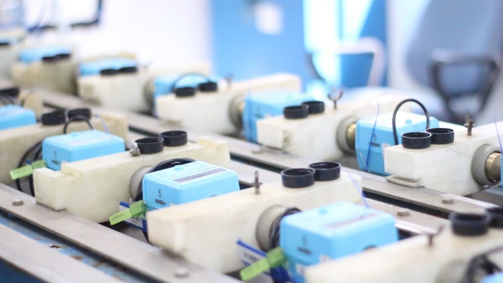 linha de fabricação de Hidrômetros na Fae